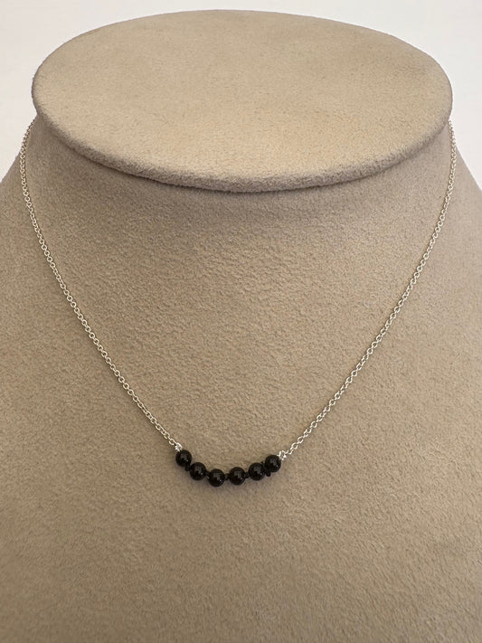 Black Beads on Chain