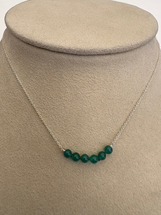 Green Beads on Chain