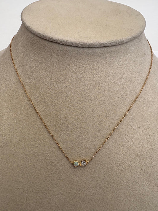 Diamond and Opal Necklace